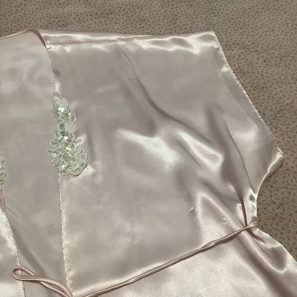 Vintage Princesscore Coquette Romantic Pink Lace Cami and Robe Sleep Set Medium - Picture 4 of 12